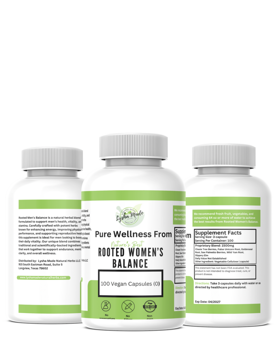 Rooted Women’s Balance – Hormonal Support & Vitality Blend | 100 Vegan Capsules