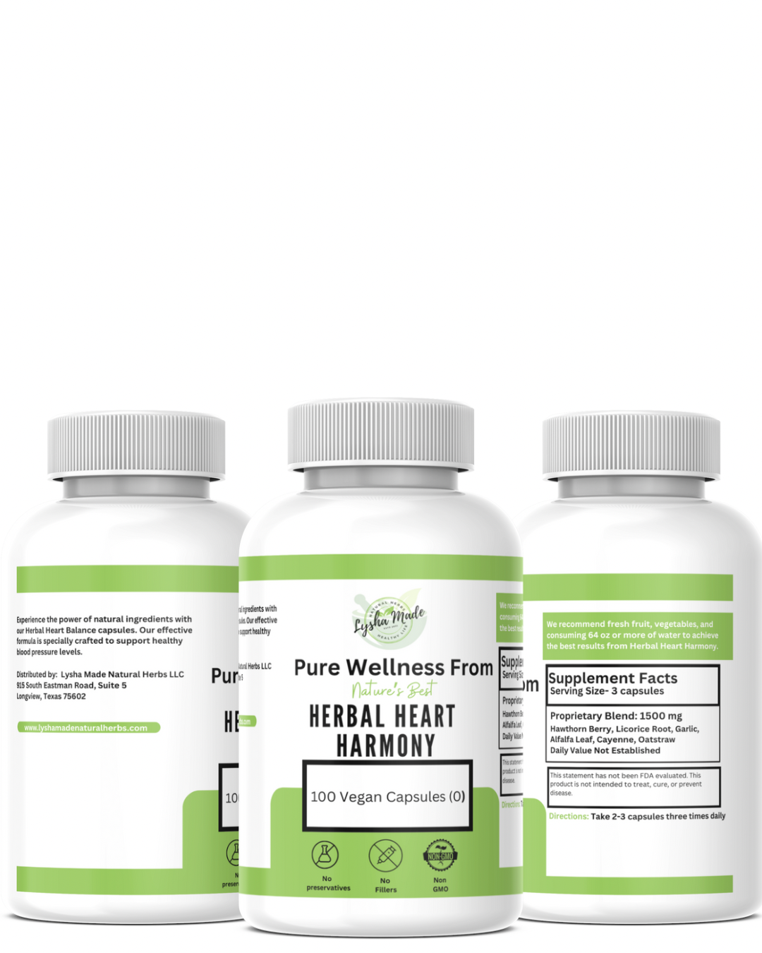 Herbal Heart Harmony Capsules – Plant-Based Circulation Support | 100 Count Vegan Supplement