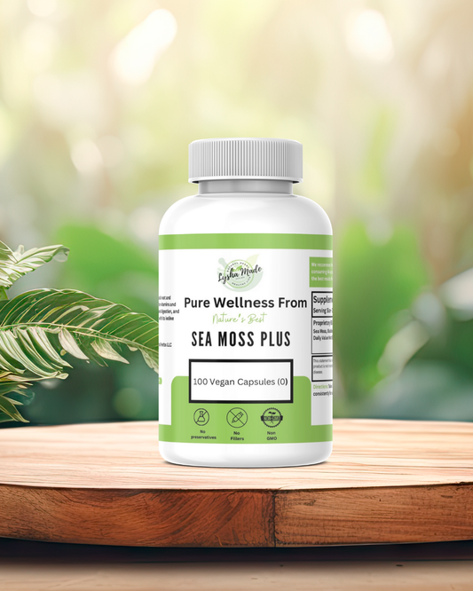 Sea Moss Plus Capsules , Irish Sea Moss, Bladderwrack & Burdock Root | Vegan & Mineral-Rich Herbal Supplement