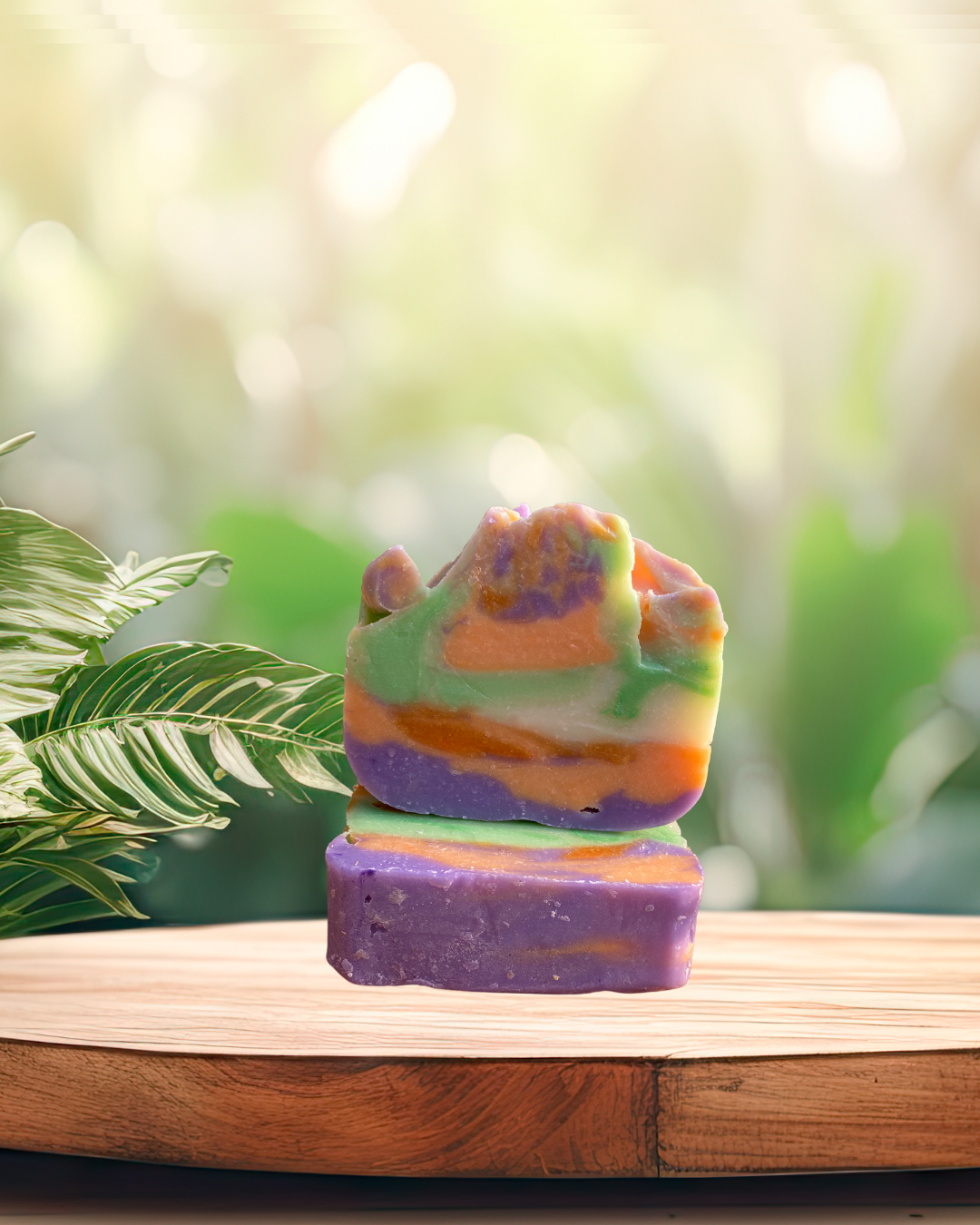 Charcoal Turmeric Sea Moss Soap – Handmade Vegan Bar (6oz)